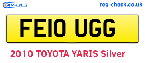 FE10UGG are the vehicle registration plates.