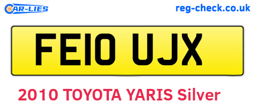 FE10UJX are the vehicle registration plates.