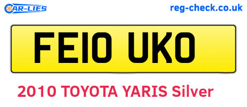 FE10UKO are the vehicle registration plates.