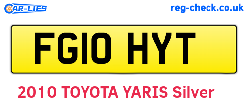 FG10HYT are the vehicle registration plates.