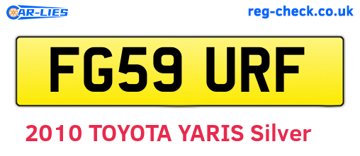 FG59URF are the vehicle registration plates.