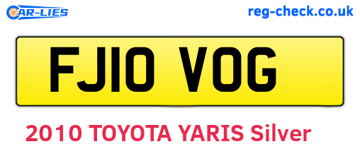 FJ10VOG are the vehicle registration plates.