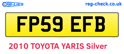 FP59EFB are the vehicle registration plates.