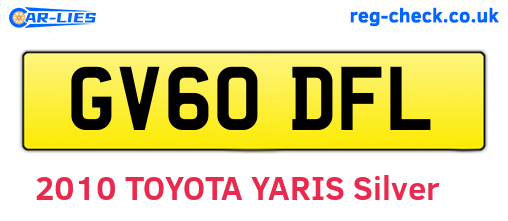 GV60DFL are the vehicle registration plates.