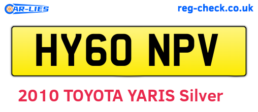 HY60NPV are the vehicle registration plates.