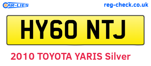 HY60NTJ are the vehicle registration plates.