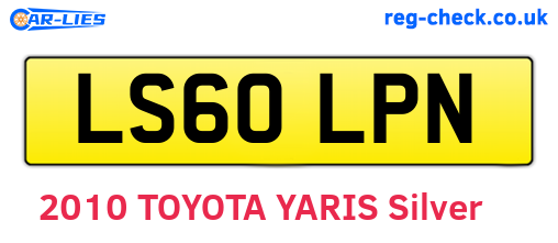 LS60LPN are the vehicle registration plates.