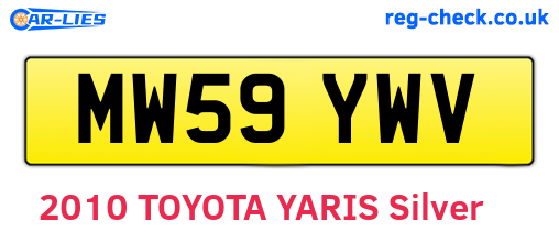 MW59YWV are the vehicle registration plates.
