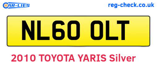 NL60OLT are the vehicle registration plates.