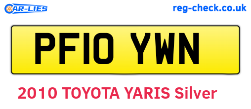 PF10YWN are the vehicle registration plates.