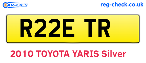 R22ETR are the vehicle registration plates.