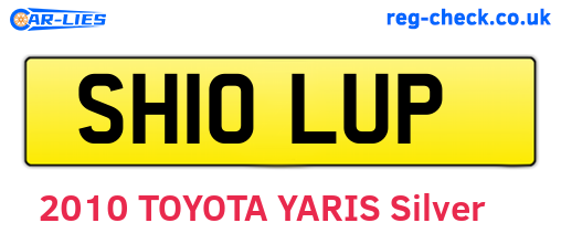 SH10LUP are the vehicle registration plates.