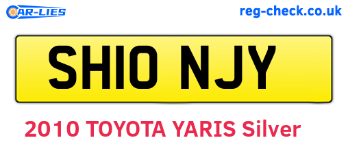 SH10NJY are the vehicle registration plates.