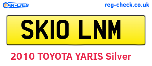 SK10LNM are the vehicle registration plates.