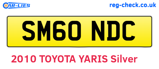 SM60NDC are the vehicle registration plates.