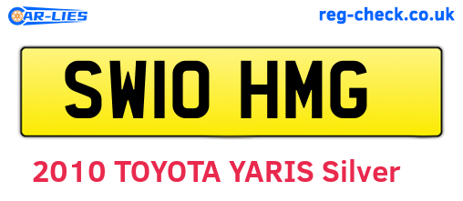 SW10HMG are the vehicle registration plates.