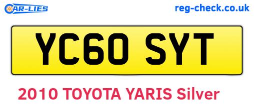 YC60SYT are the vehicle registration plates.