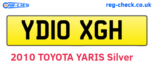 YD10XGH are the vehicle registration plates.
