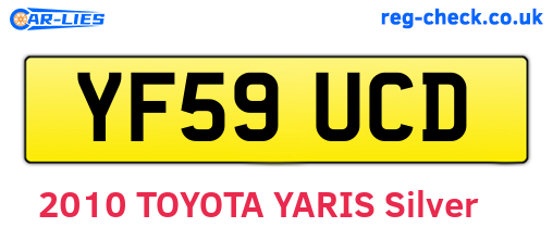 YF59UCD are the vehicle registration plates.