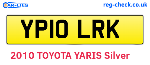 YP10LRK are the vehicle registration plates.