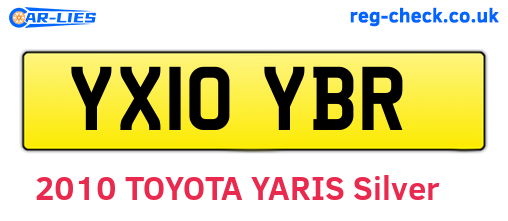 YX10YBR are the vehicle registration plates.