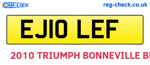 EJ10LEF are the vehicle registration plates.