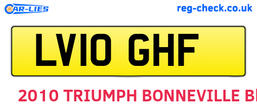 LV10GHF are the vehicle registration plates.