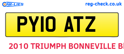 PY10ATZ are the vehicle registration plates.