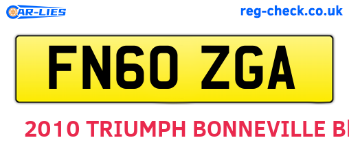 FN60ZGA are the vehicle registration plates.
