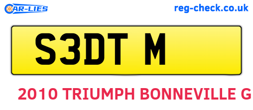 S3DTM are the vehicle registration plates.