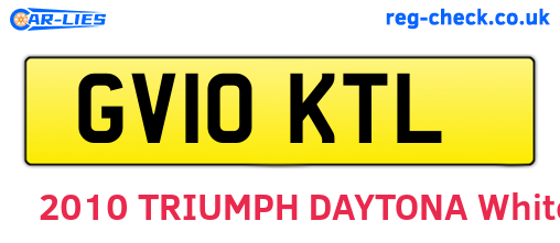 GV10KTL are the vehicle registration plates.