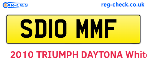SD10MMF are the vehicle registration plates.