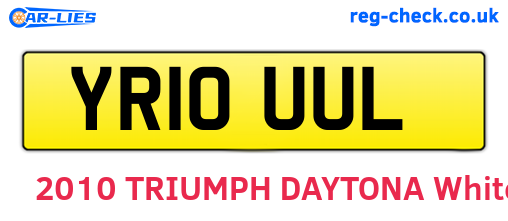 YR10UUL are the vehicle registration plates.