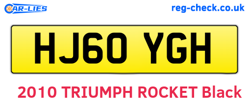 HJ60YGH are the vehicle registration plates.
