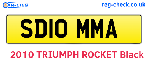SD10MMA are the vehicle registration plates.