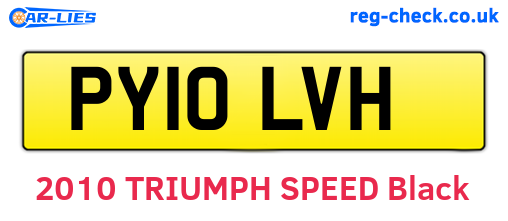 PY10LVH are the vehicle registration plates.