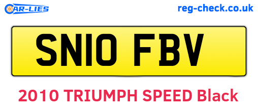 SN10FBV are the vehicle registration plates.