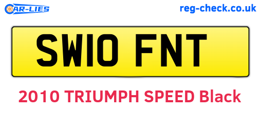 SW10FNT are the vehicle registration plates.