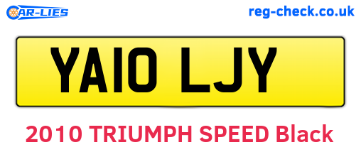 YA10LJY are the vehicle registration plates.