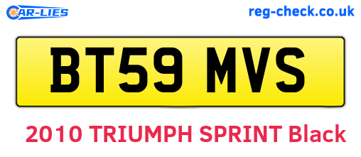 BT59MVS are the vehicle registration plates.