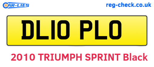DL10PLO are the vehicle registration plates.