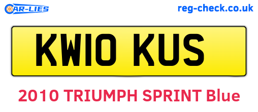 KW10KUS are the vehicle registration plates.