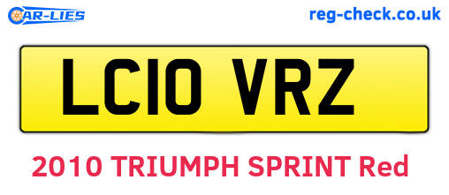 LC10VRZ are the vehicle registration plates.