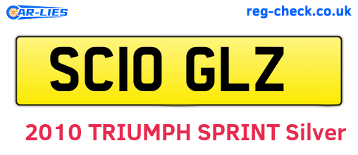 SC10GLZ are the vehicle registration plates.