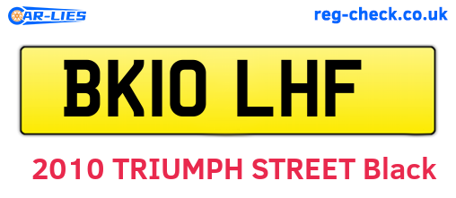 BK10LHF are the vehicle registration plates.
