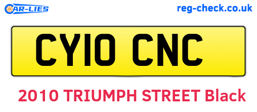 CY10CNC are the vehicle registration plates.