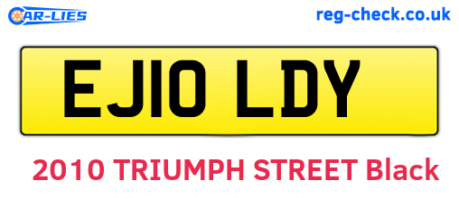 EJ10LDY are the vehicle registration plates.