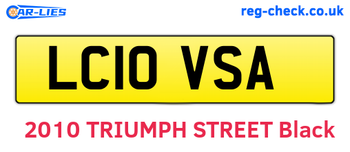 LC10VSA are the vehicle registration plates.