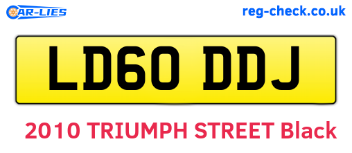 LD60DDJ are the vehicle registration plates.