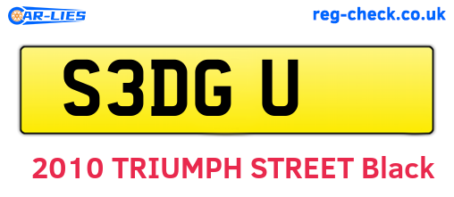 S3DGU are the vehicle registration plates.
